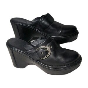 Ariat Black Leather Wedge Heels